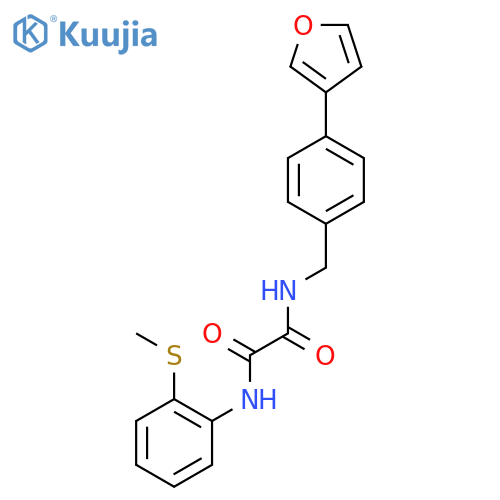 N'-{4-(furan-3-yl)phenylmethyl}-N-2-(methylsulfanyl)phenylethanediamide structure