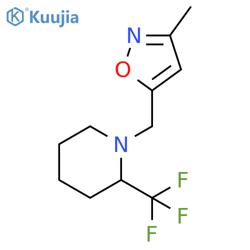 3-methyl-5-((2-(trifluoromethyl)piperidin-1-yl)methyl)isoxazole structure