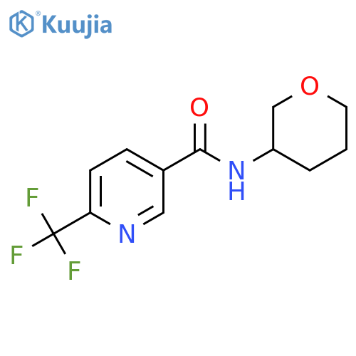 N-(oxan-3-yl)-6-(trifluoromethyl)pyridine-3-carboxamide structure