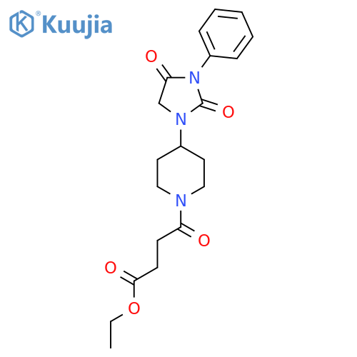 ethyl 4-[4-(2,4-dioxo-3-phenylimidazolidin-1-yl)piperidin-1-yl]-4-oxobutanoate structure