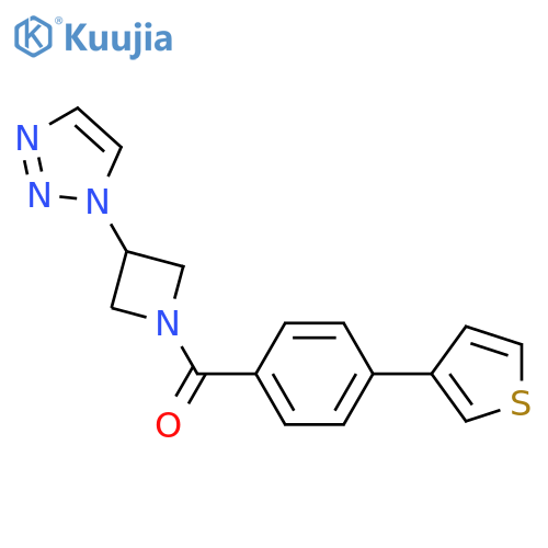 (4-thiophen-3-ylphenyl)-[3-(triazol-1-yl)azetidin-1-yl]methanone structure