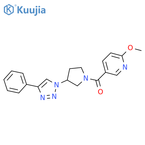 (6-methoxypyridin-3-yl)-[3-(4-phenyltriazol-1-yl)pyrrolidin-1-yl]methanone structure