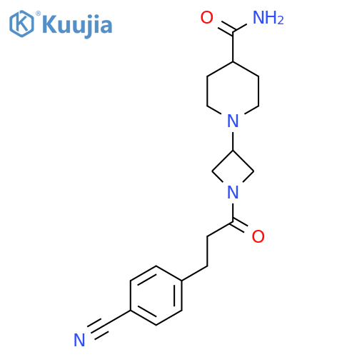 1-(1-(3-(4-Cyanophenyl)propanoyl)azetidin-3-yl)piperidine-4-carboxamide structure