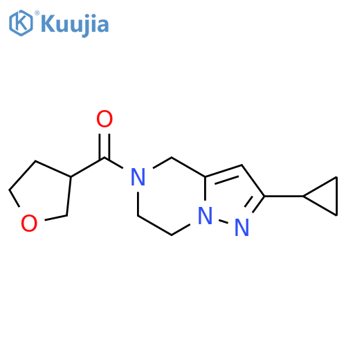 (2-cyclopropyl-6,7-dihydropyrazolo[1,5-a]pyrazin-5(4H)-yl)(tetrahydrofuran-3-yl)methanone structure