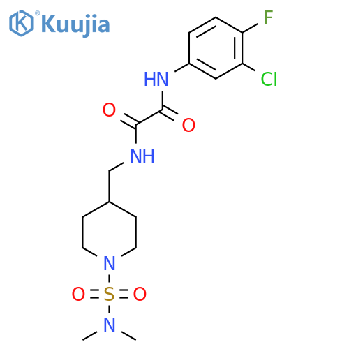 N'-(3-chloro-4-fluorophenyl)-N-{[1-(dimethylsulfamoyl)piperidin-4-yl]methyl}ethanediamide structure