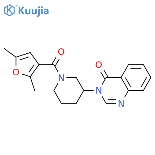 3-[1-(2,5-dimethylfuran-3-carbonyl)piperidin-3-yl]-3,4-dihydroquinazolin-4-one structure