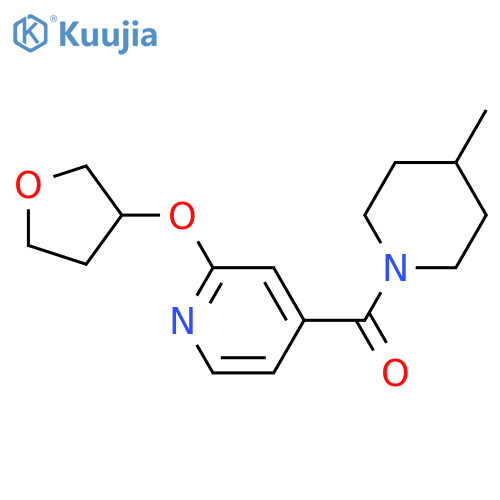 (4-methylpiperidin-1-yl)-[2-(oxolan-3-yloxy)pyridin-4-yl]methanone structure