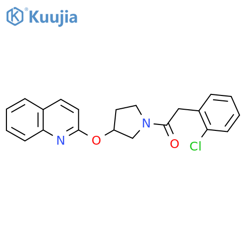 2-(2-Chlorophenyl)-1-(3-(quinolin-2-yloxy)pyrrolidin-1-yl)ethanone structure