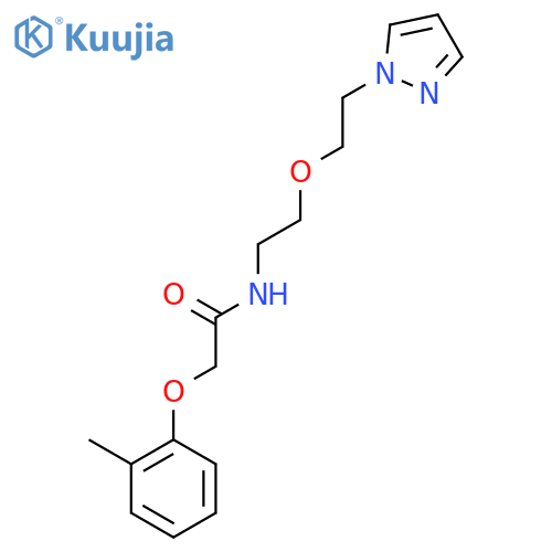 2-(2-methylphenoxy)-N-{2-2-(1H-pyrazol-1-yl)ethoxyethyl}acetamide structure