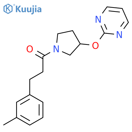 1-(3-(Pyrimidin-2-yloxy)pyrrolidin-1-yl)-3-(m-tolyl)propan-1-one structure
