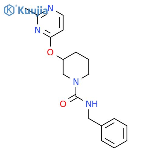 N-benzyl-3-[(2-methylpyrimidin-4-yl)oxy]piperidine-1-carboxamide structure