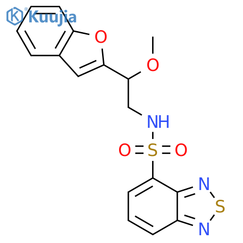 N-2-(1-benzofuran-2-yl)-2-methoxyethyl-2,1,3-benzothiadiazole-4-sulfonamide structure