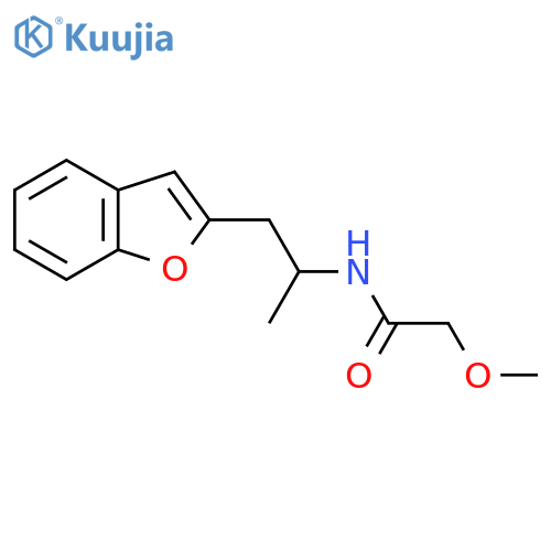 N-1-(1-benzofuran-2-yl)propan-2-yl-2-methoxyacetamide structure