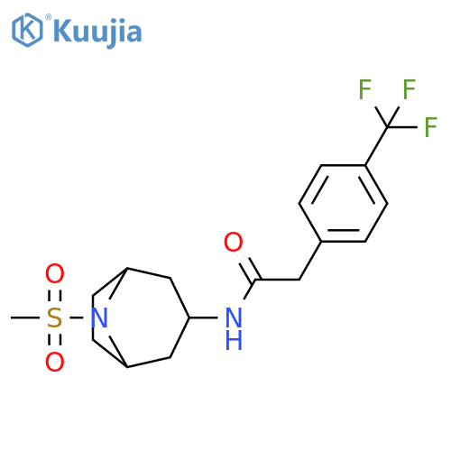 N-[8-(Methylsulfonyl)-8-azabicyclo[3.2.1]oct-3-yl]-4-(trifluoromethyl)benzeneacetamide structure