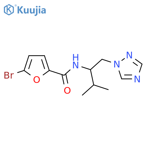5-bromo-N-[3-methyl-1-(1H-1,2,4-triazol-1-yl)butan-2-yl]furan-2-carboxamide structure