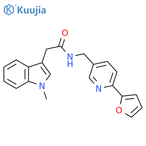 N-{[6-(furan-2-yl)pyridin-3-yl]methyl}-2-(1-methyl-1H-indol-3-yl)acetamide structure