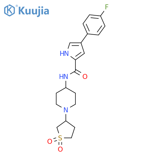 N-1-(1,1-dioxo-1lambda6-thiolan-3-yl)piperidin-4-yl-4-(4-fluorophenyl)-1H-pyrrole-2-carboxamide structure