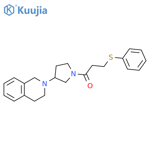 1-[3-(3,4-dihydro-1H-isoquinolin-2-yl)pyrrolidin-1-yl]-3-phenylsulfanylpropan-1-one structure