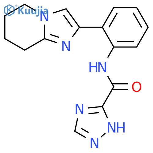 N-(2-{5H,6H,7H,8H-imidazo1,2-apyridin-2-yl}phenyl)-1H-1,2,4-triazole-5-carboxamide structure