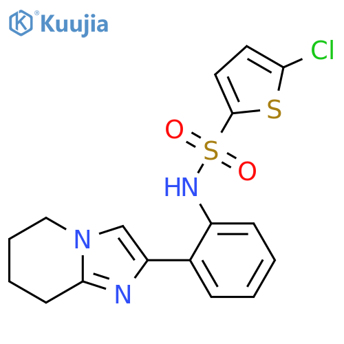 5-chloro-N-(2-{5H,6H,7H,8H-imidazo1,2-apyridin-2-yl}phenyl)thiophene-2-sulfonamide structure