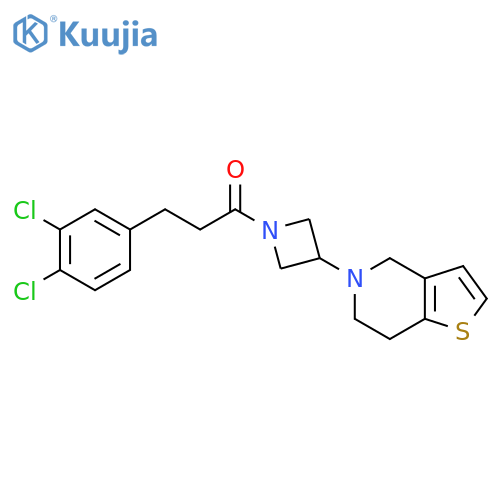 3-(3,4-dichlorophenyl)-1-(3-(6,7-dihydrothieno[3,2-c]pyridin-5(4H)-yl)azetidin-1-yl)propan-1-one structure