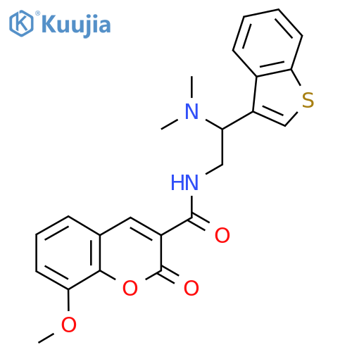 N-2-(1-benzothiophen-3-yl)-2-(dimethylamino)ethyl-8-methoxy-2-oxo-2H-chromene-3-carboxamide structure
