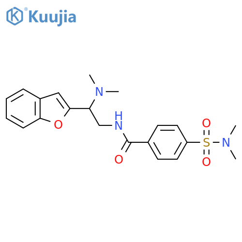 N-2-(1-benzofuran-2-yl)-2-(dimethylamino)ethyl-4-(dimethylsulfamoyl)benzamide structure