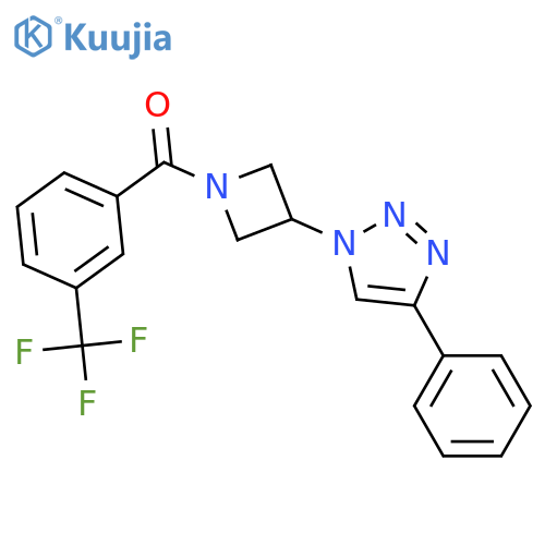 [3-(4-phenyltriazol-1-yl)azetidin-1-yl]-[3-(trifluoromethyl)phenyl]methanone structure