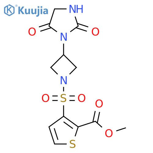 Methyl 3-((3-(2,5-dioxoimidazolidin-1-yl)azetidin-1-yl)sulfonyl)thiophene-2-carboxylate structure
