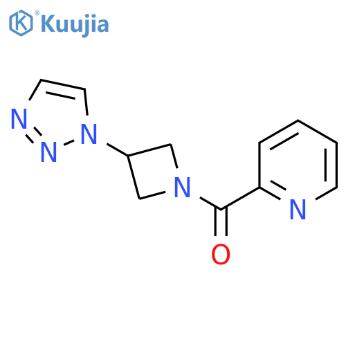 (3-(1H-1,2,3-triazol-1-yl)azetidin-1-yl)(pyridin-2-yl)methanone structure