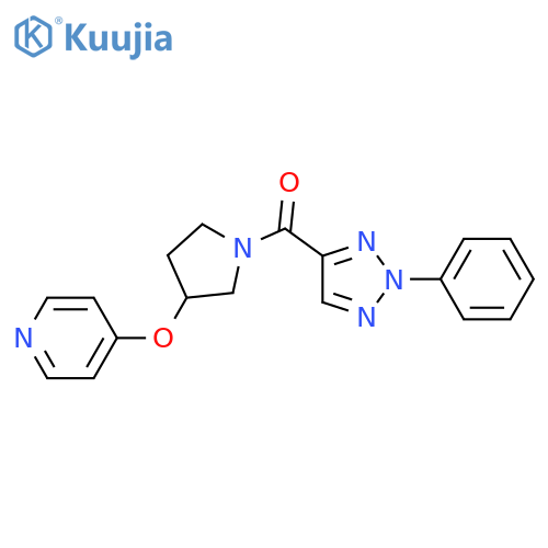 (2-phenyl-2H-1,2,3-triazol-4-yl)(3-(pyridin-4-yloxy)pyrrolidin-1-yl)methanone structure