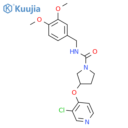 3-((3-chloropyridin-4-yl)oxy)-N-(3,4-dimethoxybenzyl)pyrrolidine-1-carboxamide structure