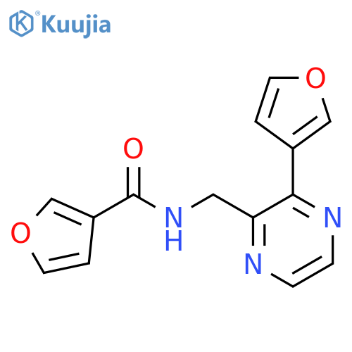 N-{3-(furan-3-yl)pyrazin-2-ylmethyl}furan-3-carboxamide structure