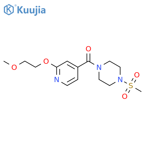 [2-(2-Methoxyethoxy)-4-pyridinyl][4-(methylsulfonyl)-1-piperazinyl]methanone structure