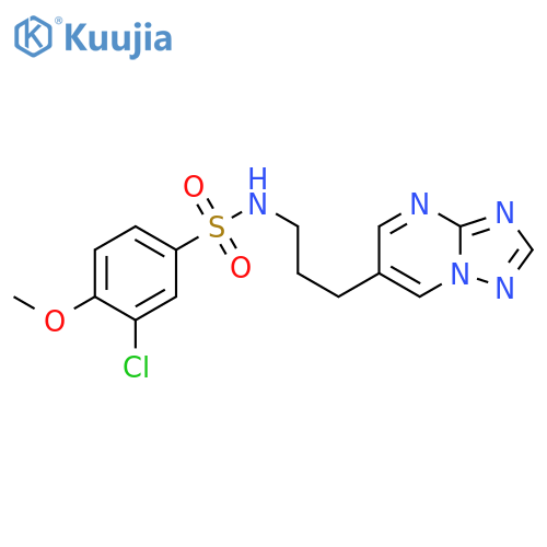 3-chloro-4-methoxy-N-[3-([1,2,4]triazolo[1,5-a]pyrimidin-6-yl)propyl]benzenesulfonamide structure