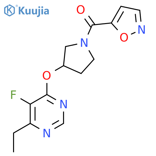 (3-((6-Ethyl-5-fluoropyrimidin-4-yl)oxy)pyrrolidin-1-yl)(isoxazol-5-yl)methanone structure