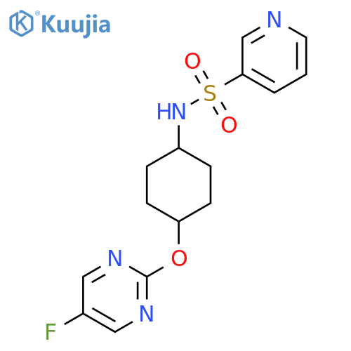 N-(1r,4r)-4-(5-fluoropyrimidin-2-yl)oxycyclohexylpyridine-3-sulfonamide structure