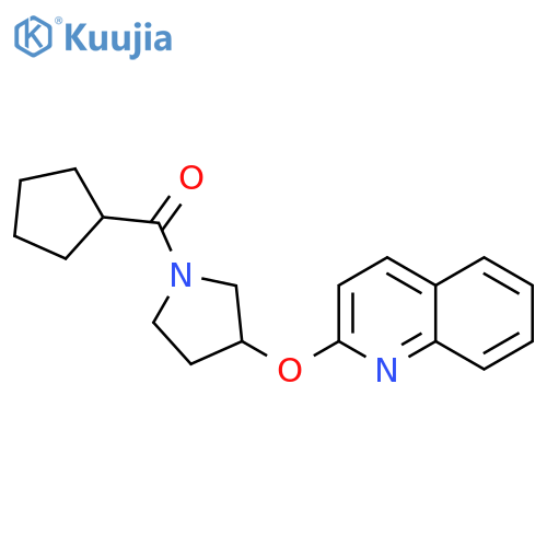cyclopentyl-(3-quinolin-2-yloxypyrrolidin-1-yl)methanone structure