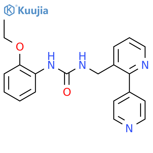 3-({[2,4'-bipyridine]-3-yl}methyl)-1-(2-ethoxyphenyl)urea structure