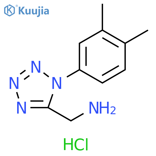 1-1-(3,4-dimethylphenyl)-1H-1,2,3,4-tetrazol-5-ylmethanamine hydrochloride structure