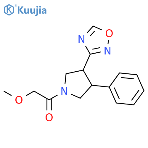 2-methoxy-1-3-(1,2,4-oxadiazol-3-yl)-4-phenylpyrrolidin-1-ylethan-1-one structure