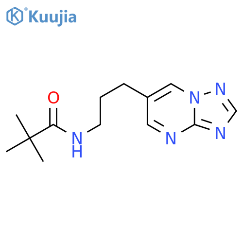 2,2-dimethyl-N-[3-([1,2,4]triazolo[1,5-a]pyrimidin-6-yl)propyl]propanamide structure