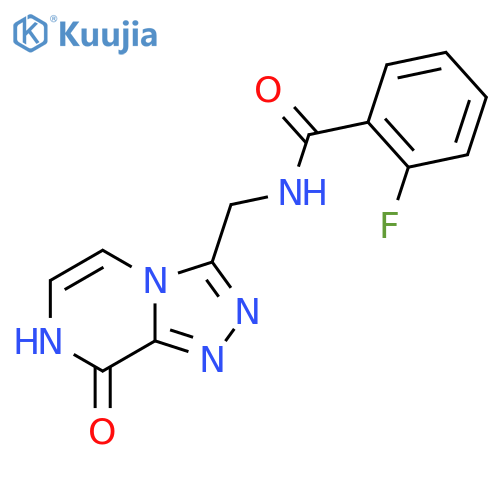2-fluoro-N-({8-hydroxy-[1,2,4]triazolo[4,3-a]pyrazin-3-yl}methyl)benzamide structure