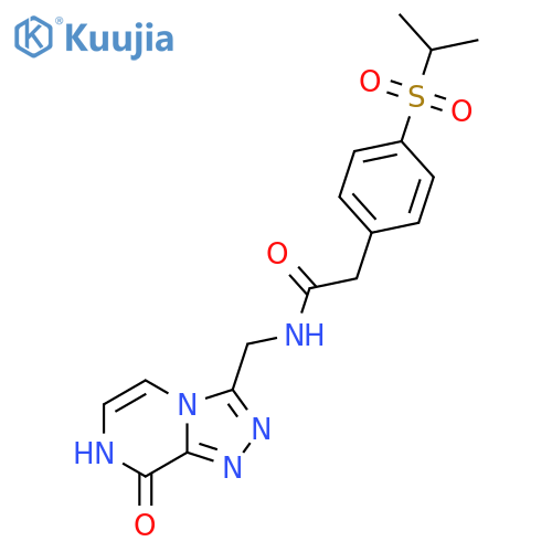 N-({8-hydroxy-1,2,4triazolo4,3-apyrazin-3-yl}methyl)-2-4-(propane-2-sulfonyl)phenylacetamide structure