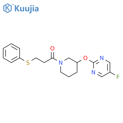 1-{3-[(5-fluoropyrimidin-2-yl)oxy]piperidin-1-yl}-3-(phenylsulfanyl)propan-1-one structure