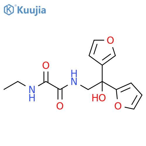 N-ethyl-N'-2-(furan-2-yl)-2-(furan-3-yl)-2-hydroxyethylethanediamide structure