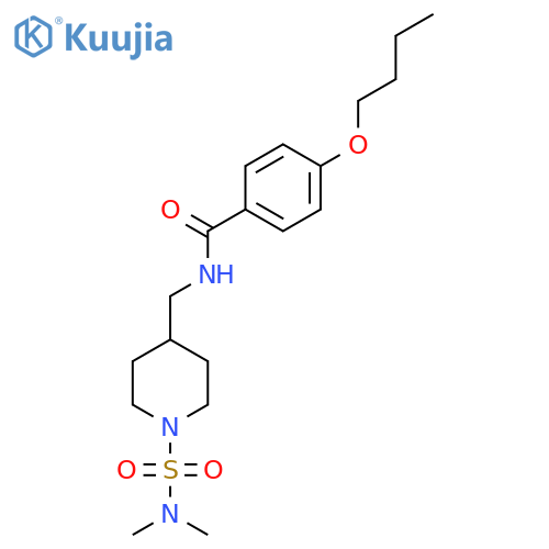 4-butoxy-N-{[1-(dimethylsulfamoyl)piperidin-4-yl]methyl}benzamide structure