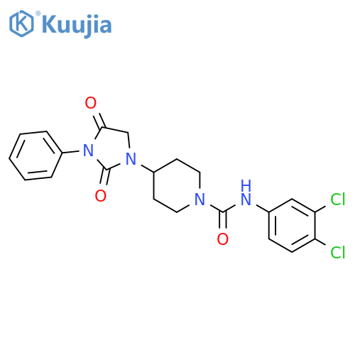 N-(3,4-dichlorophenyl)-4-(2,4-dioxo-3-phenylimidazolidin-1-yl)piperidine-1-carboxamide structure