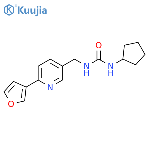 3-cyclopentyl-1-{6-(furan-3-yl)pyridin-3-ylmethyl}urea structure