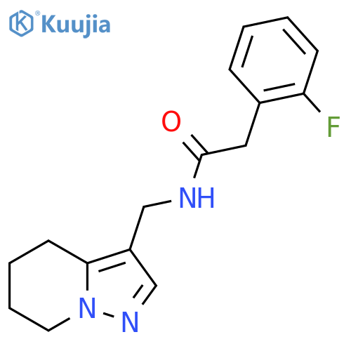 2-(2-fluorophenyl)-N-({4H,5H,6H,7H-pyrazolo1,5-apyridin-3-yl}methyl)acetamide structure